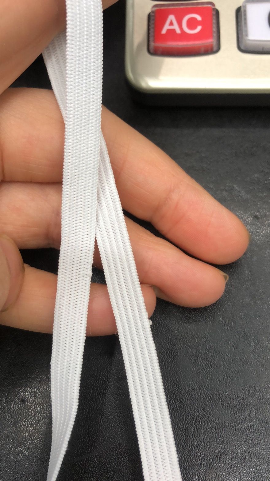 0.8Cm White Elastic Specification drawing