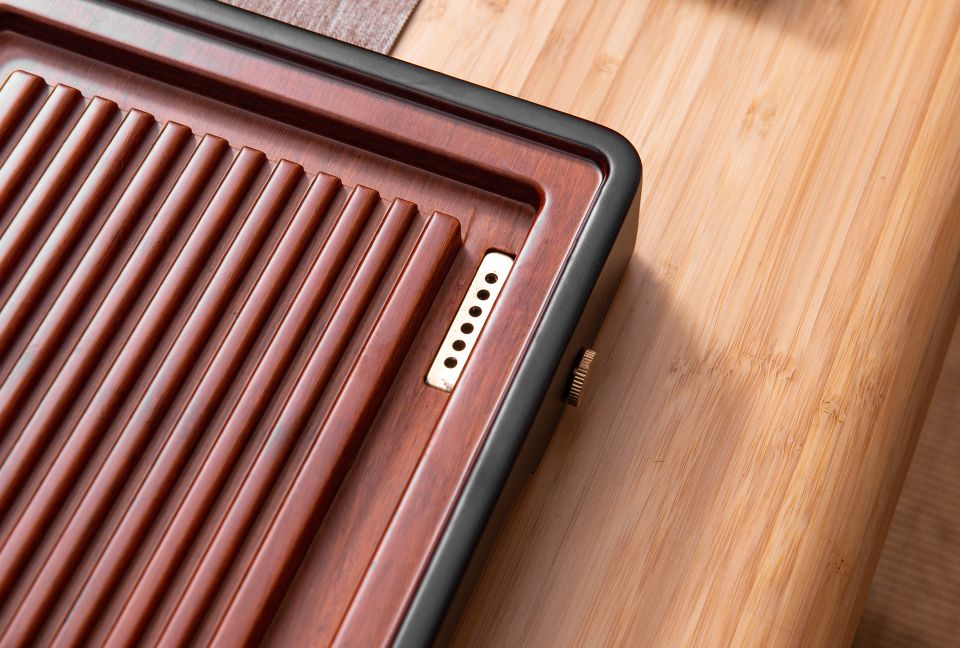 Floating Moon Heavy Bamboo Tea Tray Home Office Tea Tray Side Discharge Water Simple Everything Atmosphere Item Picture
