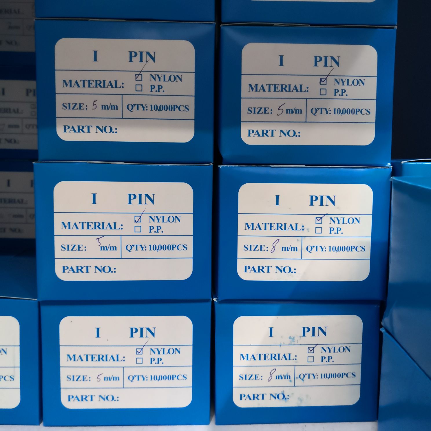 Nylon H Fine Plastic Needle Umbrella Socks Special Box 11 Thousand Pieces 20 Boxes Length 5 Mm -50 Mm Various Models Specification drawing