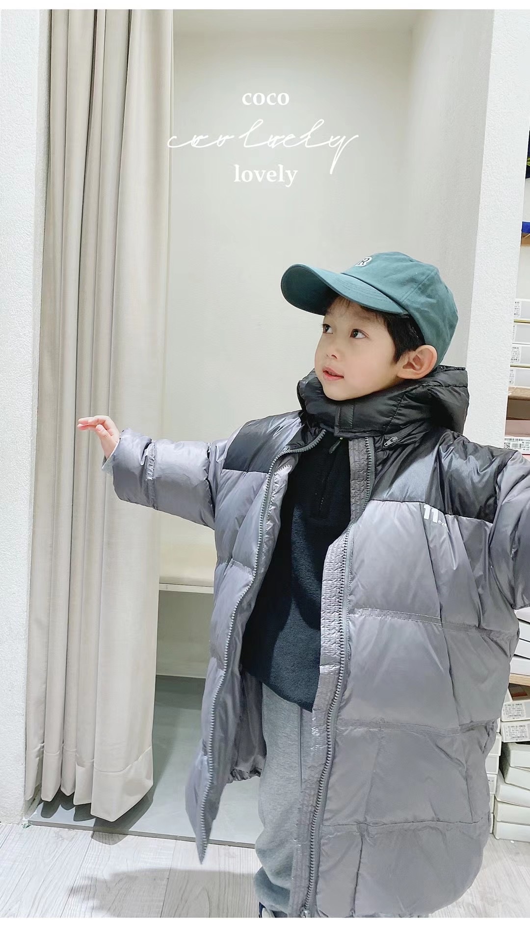 Autumn And Winter Korean New Boys And Girls Warm Coat Casual Sports Coat Cold Clothing Down Jacket Padded Jacket Padded Jacket Thickened 5 details Picture