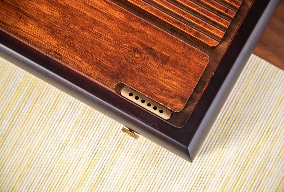 Bird Sound Heavy Bamboo Tea Tray Simple Atmosphere Easy To Clean Side Row All The Tea Tray 62*23.5*3.5Cm Specification drawing