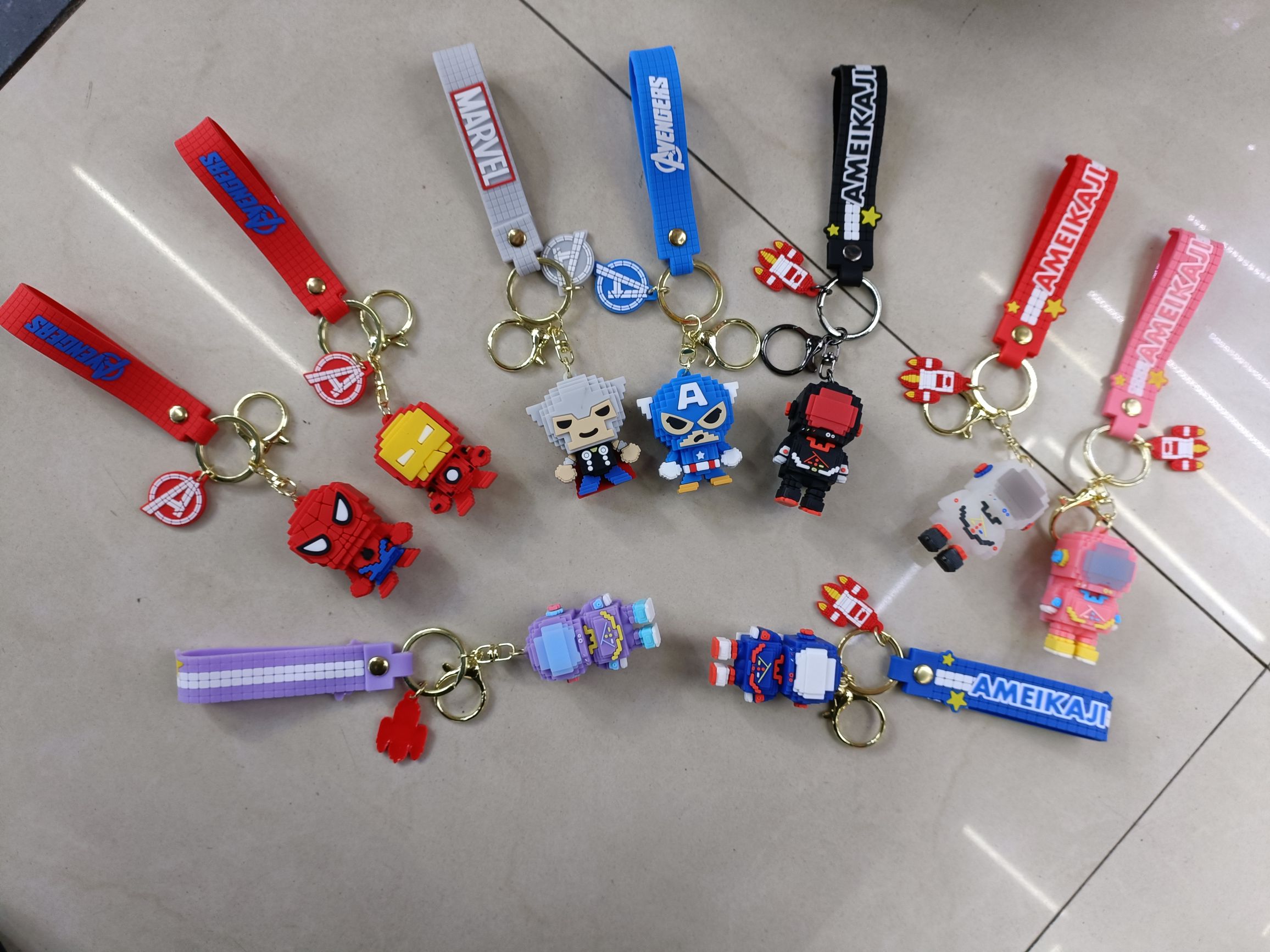 Cartoon keychain pendant bell accessory Specification drawing