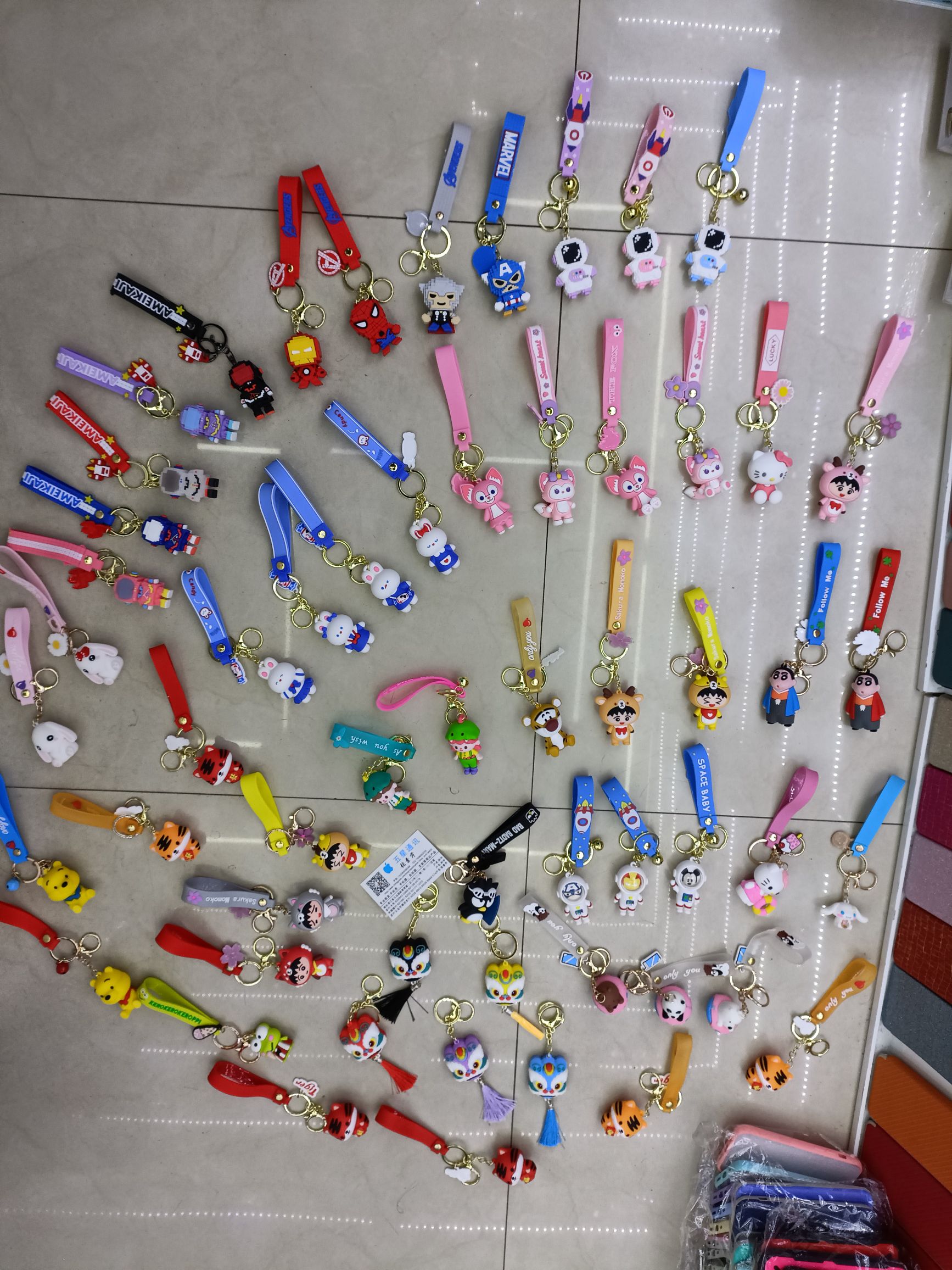 Cartoon keychain pendant bell accessory full figure