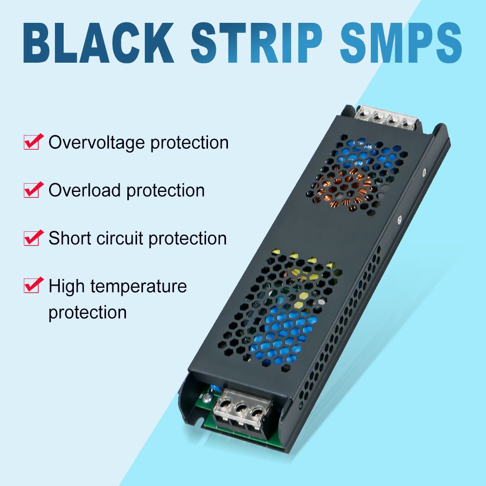 Smps Black Strip 12V5a Led Switching Power Supply 60W Security/Adapter Power Supply