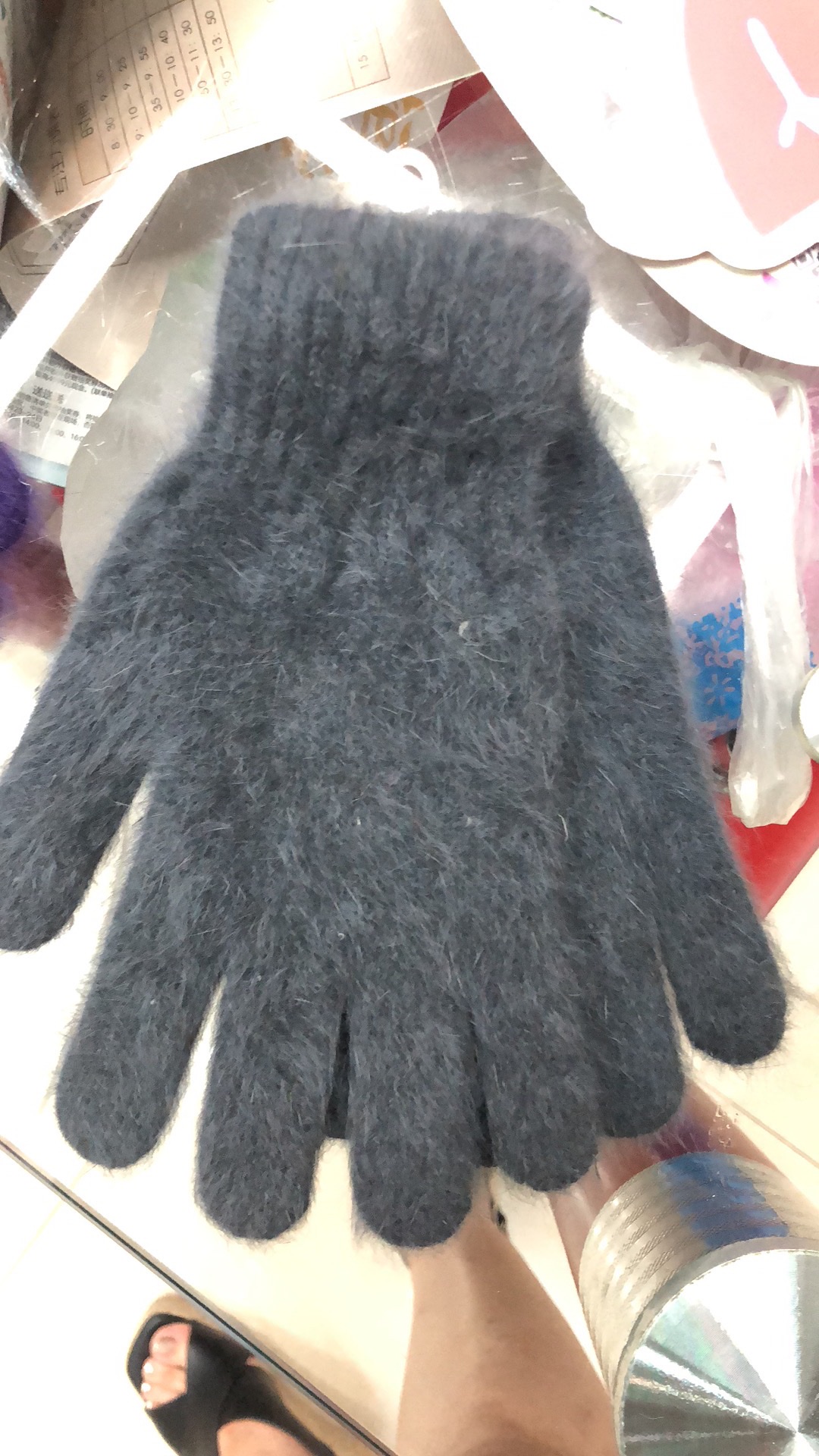 Rabbit Hair Gloves details Picture