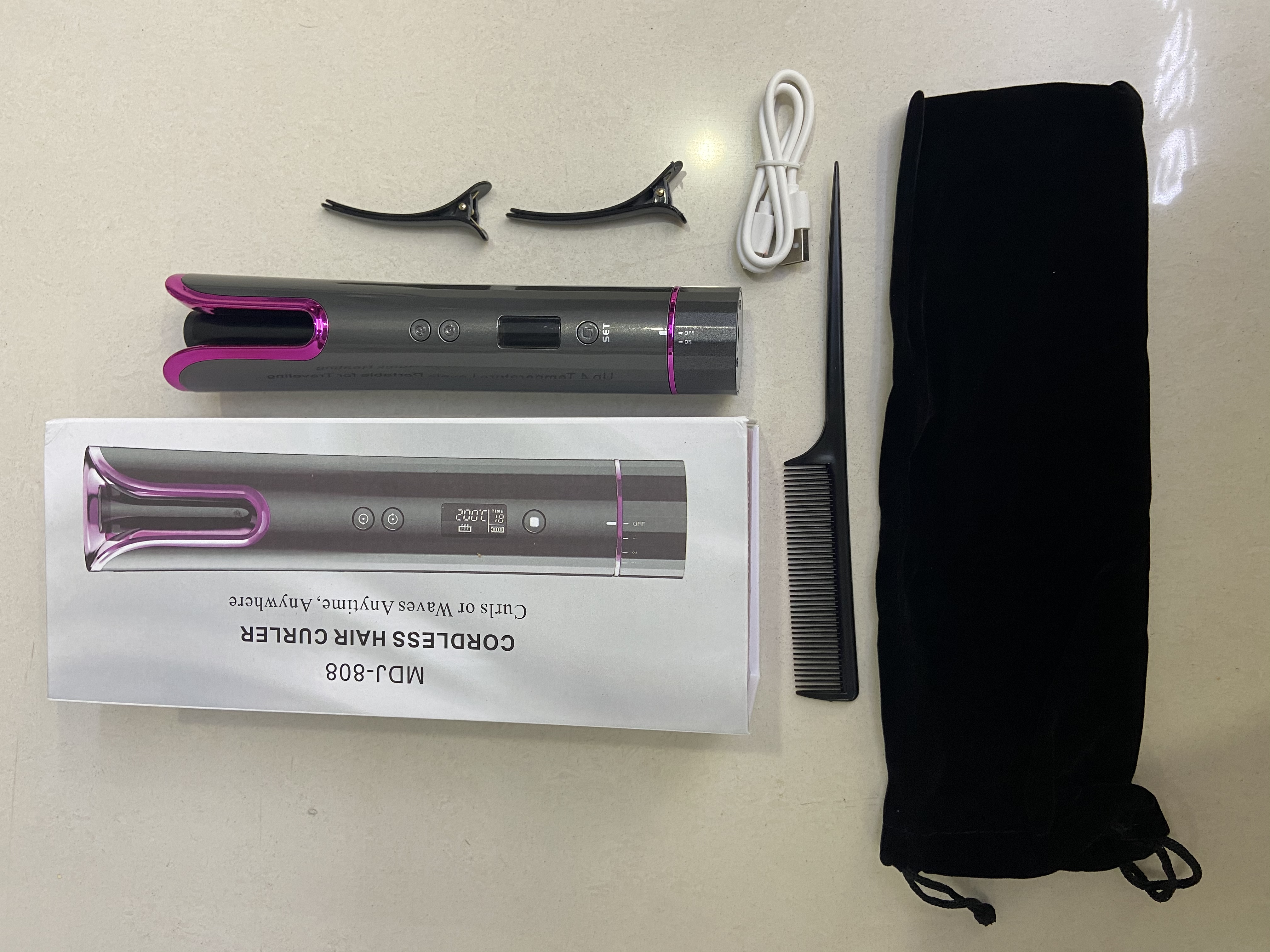 Liquid crystal fully automatic curler