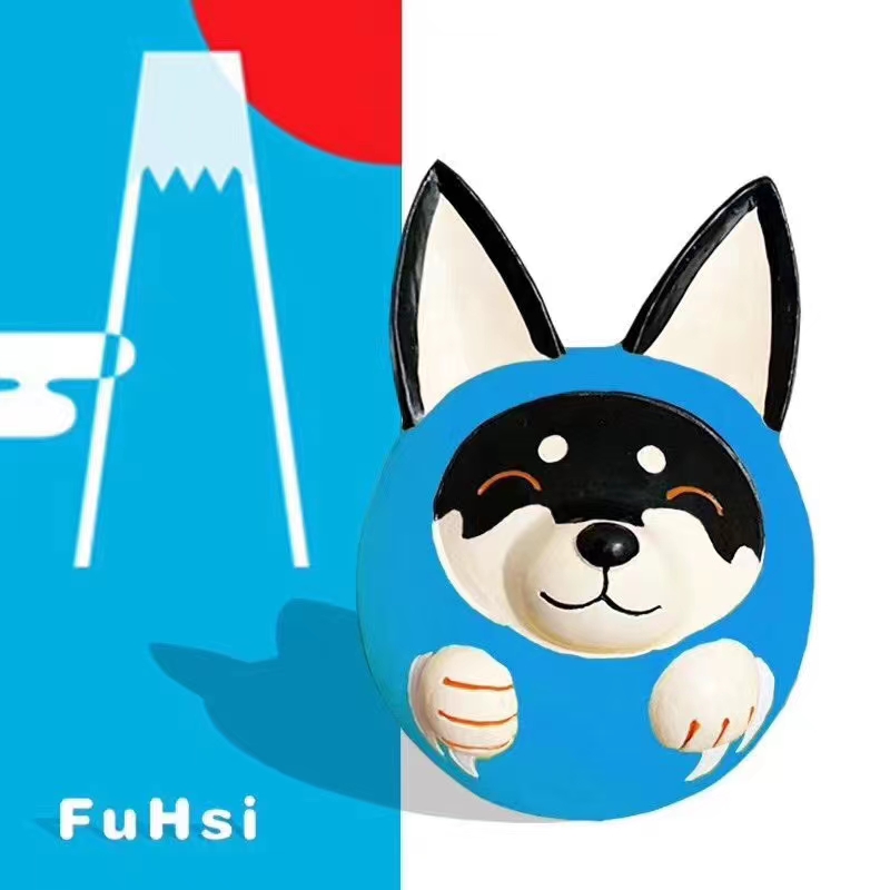 Pet supplies! Japanese latex toy FuHsi latex sound fun toys, light trigger sound, press rebound have sound, dogs are very love to play ~ full figure