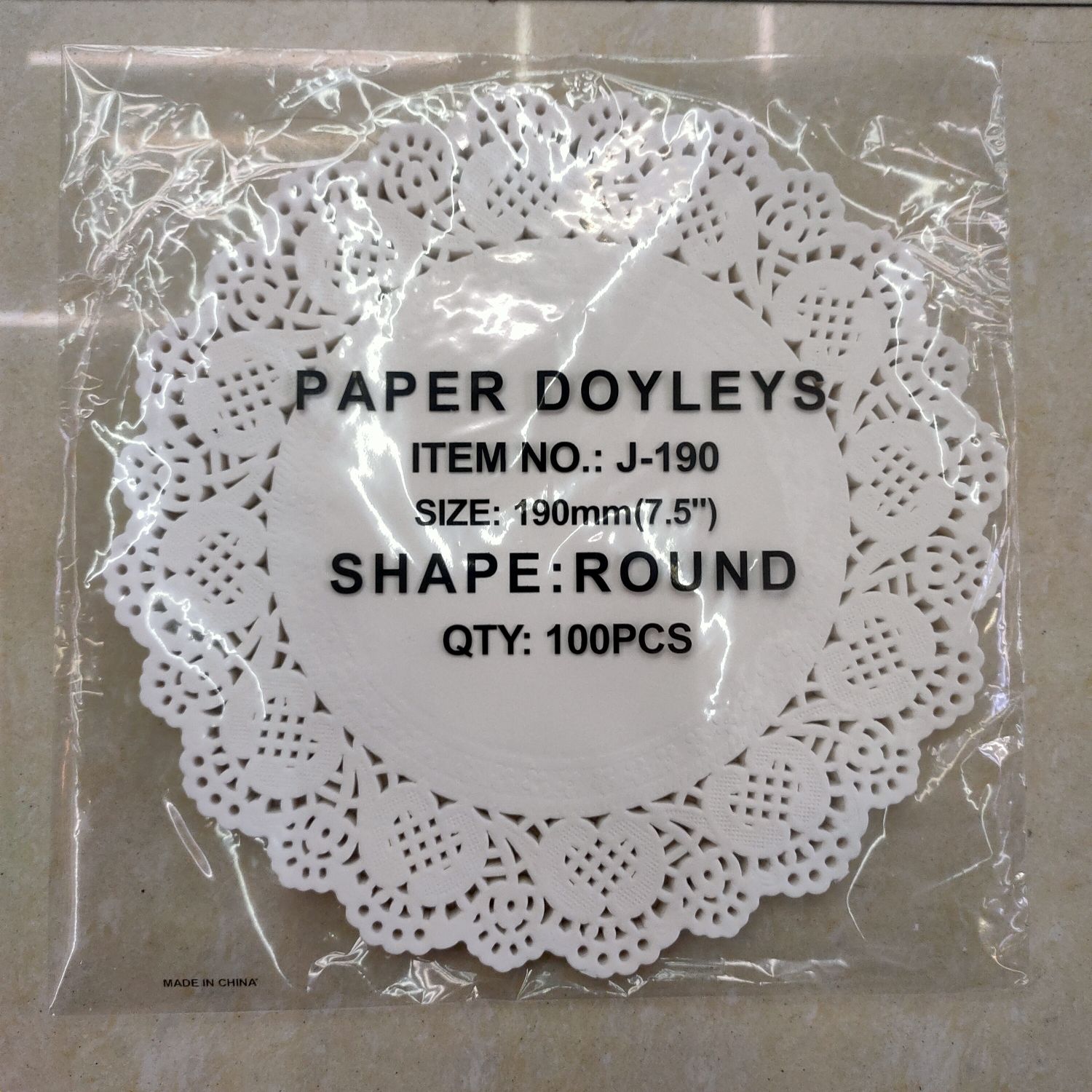 Manufacturers Direct One-Time Various Models Of Greaseproof Paper Round Placemat, Color Peach Flower Backing Paper details Picture