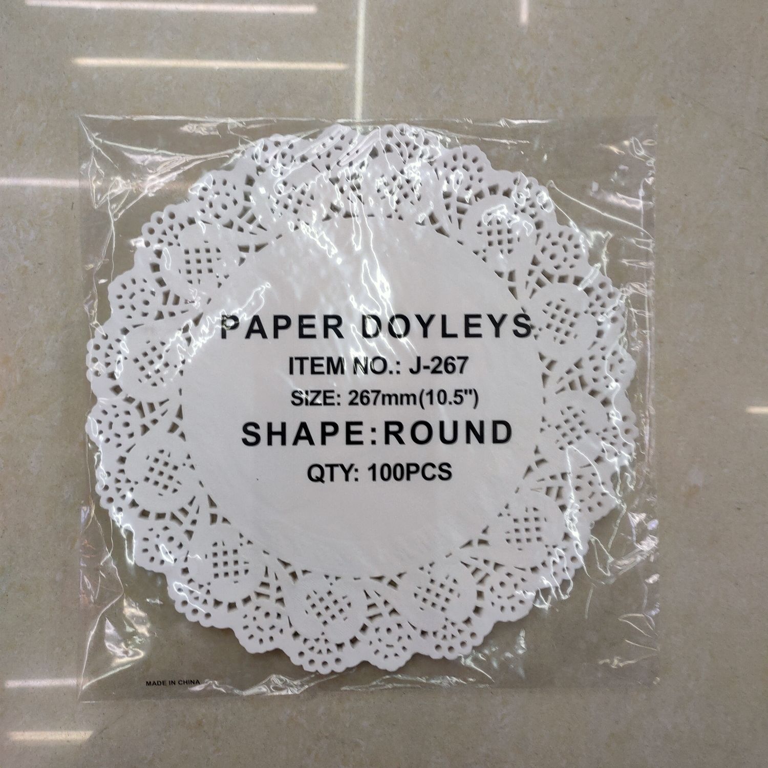 Manufacturers Direct One-Time Various Models Of Greaseproof Paper Round Placemat, Color Peach Flower Backing Paper Specification drawing