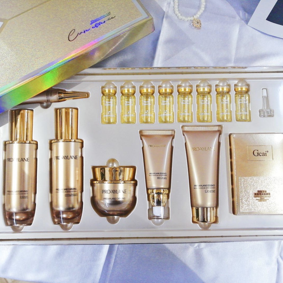 Mycor Bose In Freeze-Dried Powder Counteraging Water Nourishing Moisturizing Skin Care Gift Box 50 Sets Of Skin Care Set Moisturizing Cream + Essence Water + Lotion +Bb Cream + Eye Cream + Cleanser + Essence + Mask Specification drawing