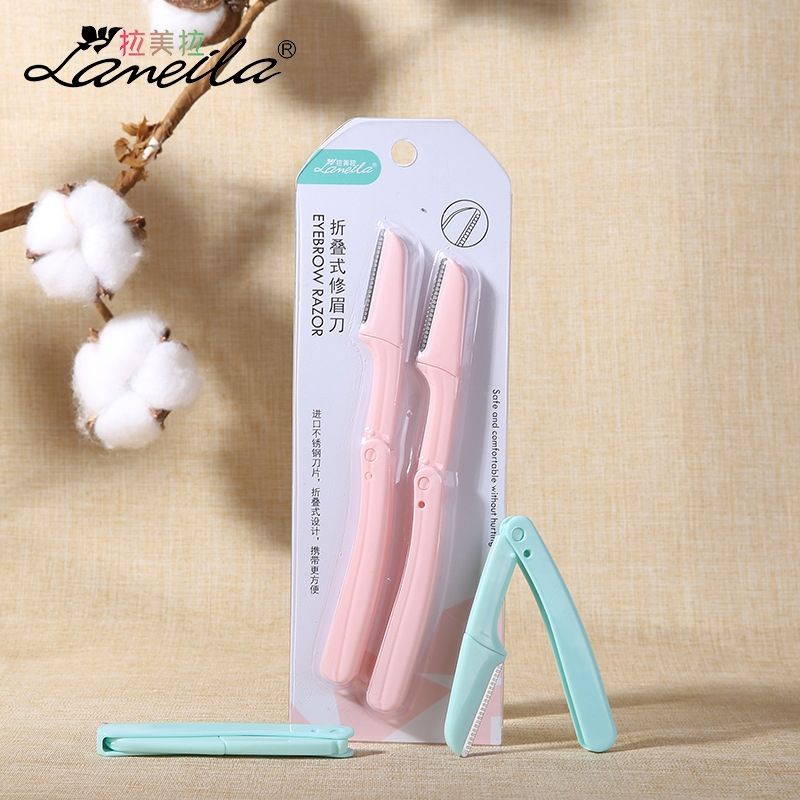 Double Folding Eyebrow Razor Fashion Appearance Delicate Small Safe Beginners Specification drawing
