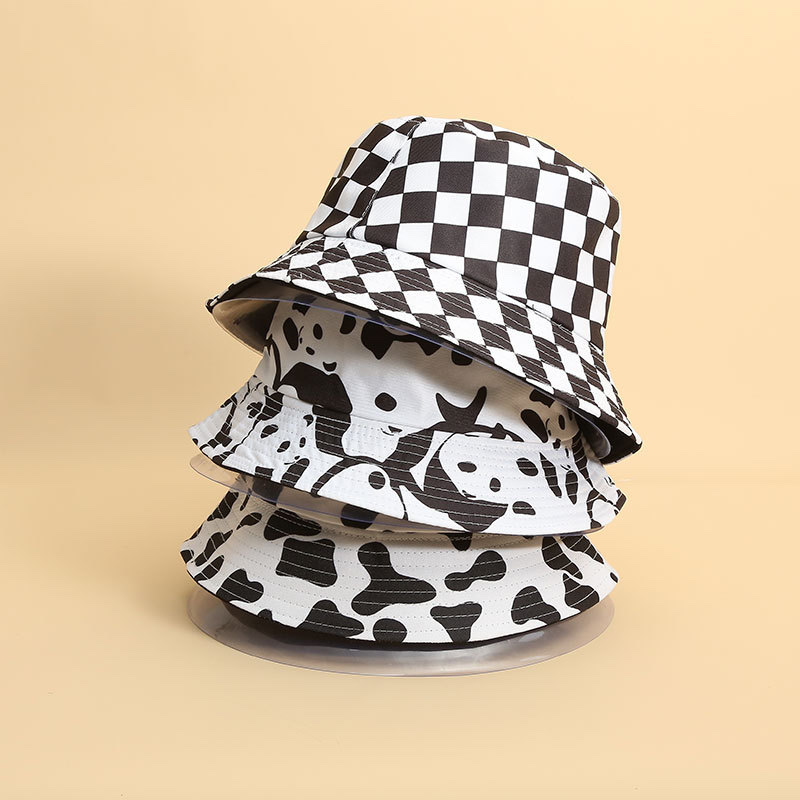 Checkerboard Hat, Digital Print, Cloth Hat