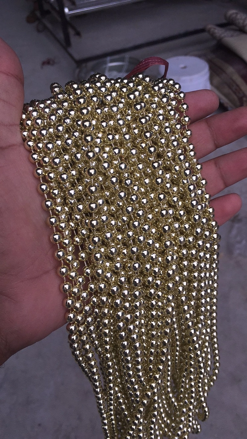 Imitation Pearl, Electroplated Bead, Wired Bead, Gold And Silver Bead, Ccb