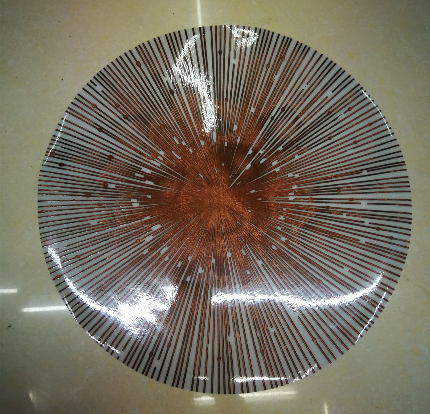 38Cm Round Placemat, Pvc Placemat Specification drawing
