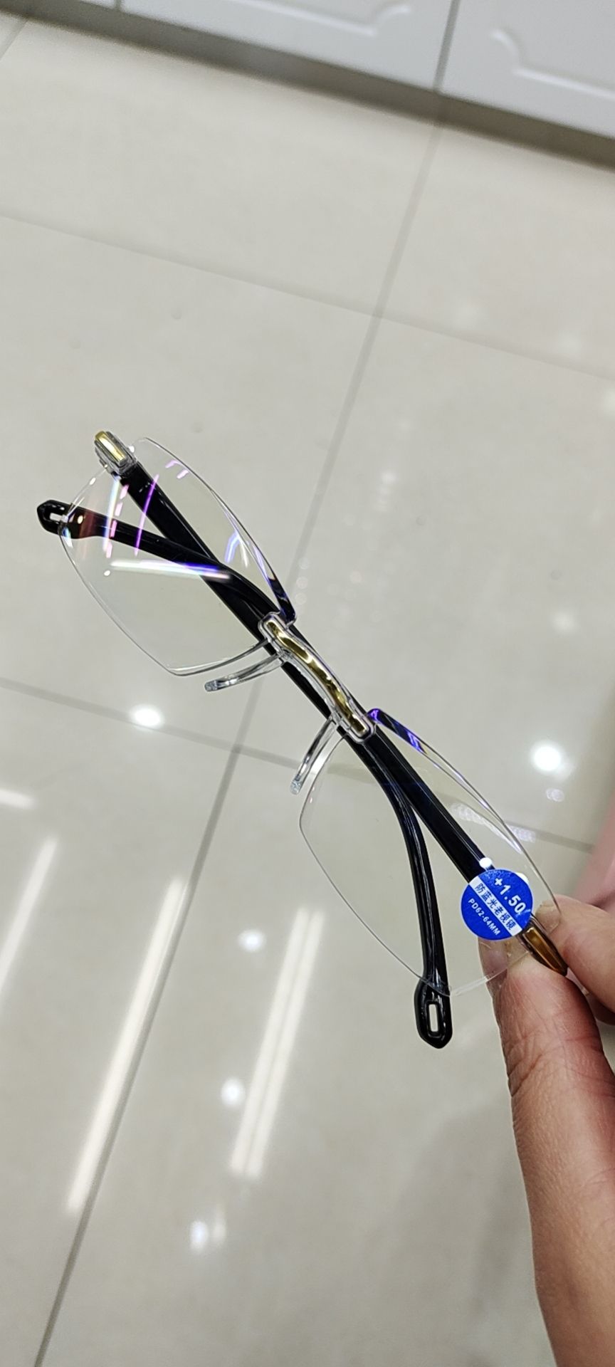 Reading glasses Rimless reading glasses from stock