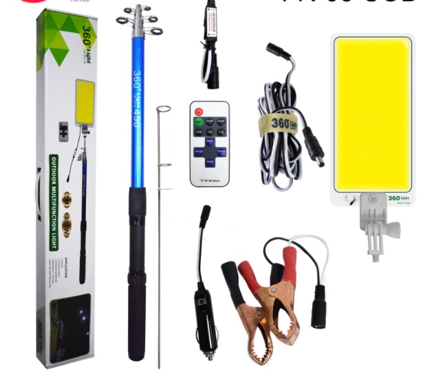 Fishing rod light 12v camping light Desert light Car car LED camping light outdoor supplies