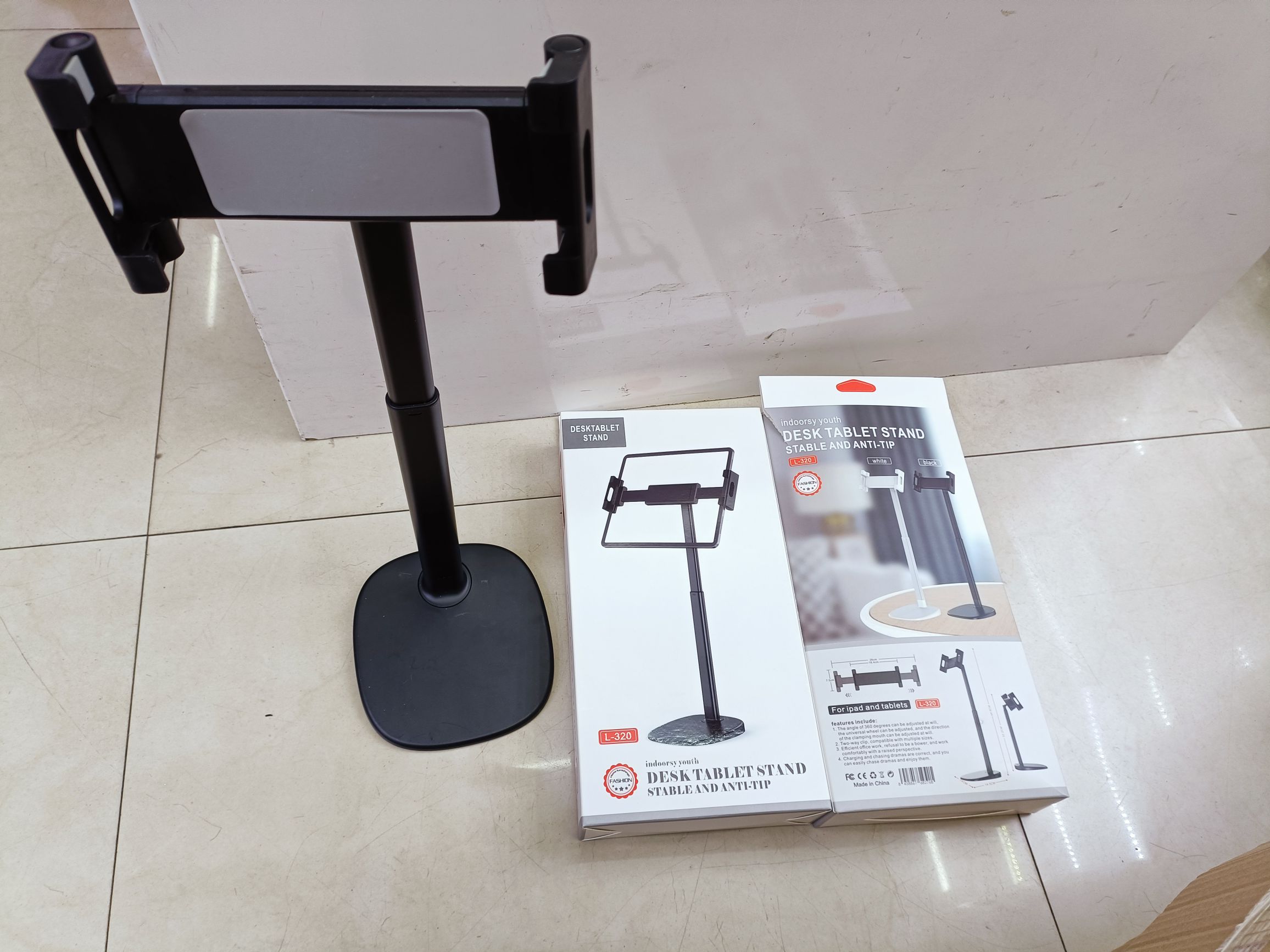 Mobile Phone Stand L-320 Lift Mobile Phone Tablet Stand Specification drawing