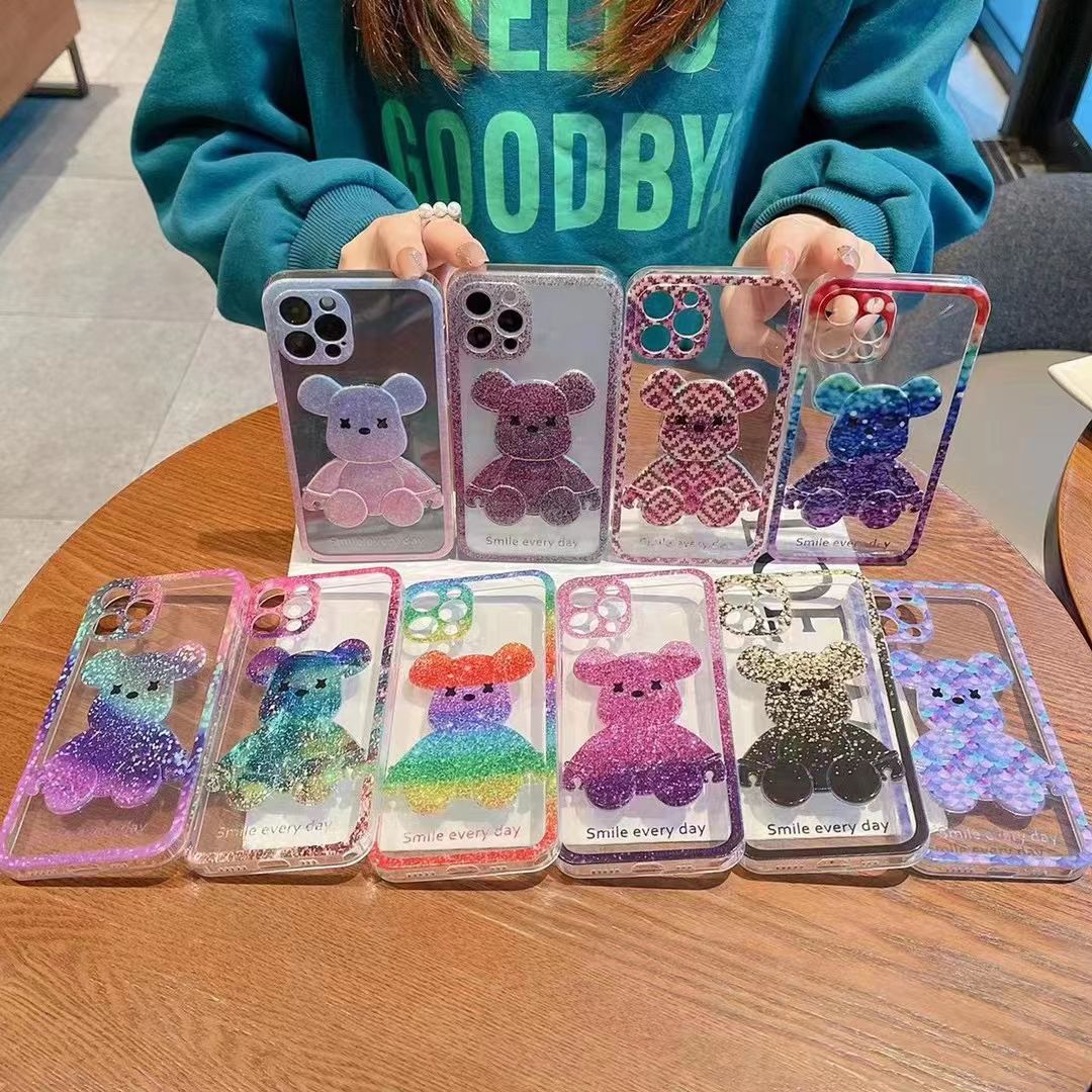 Material Bear Print TPU phone case protective case