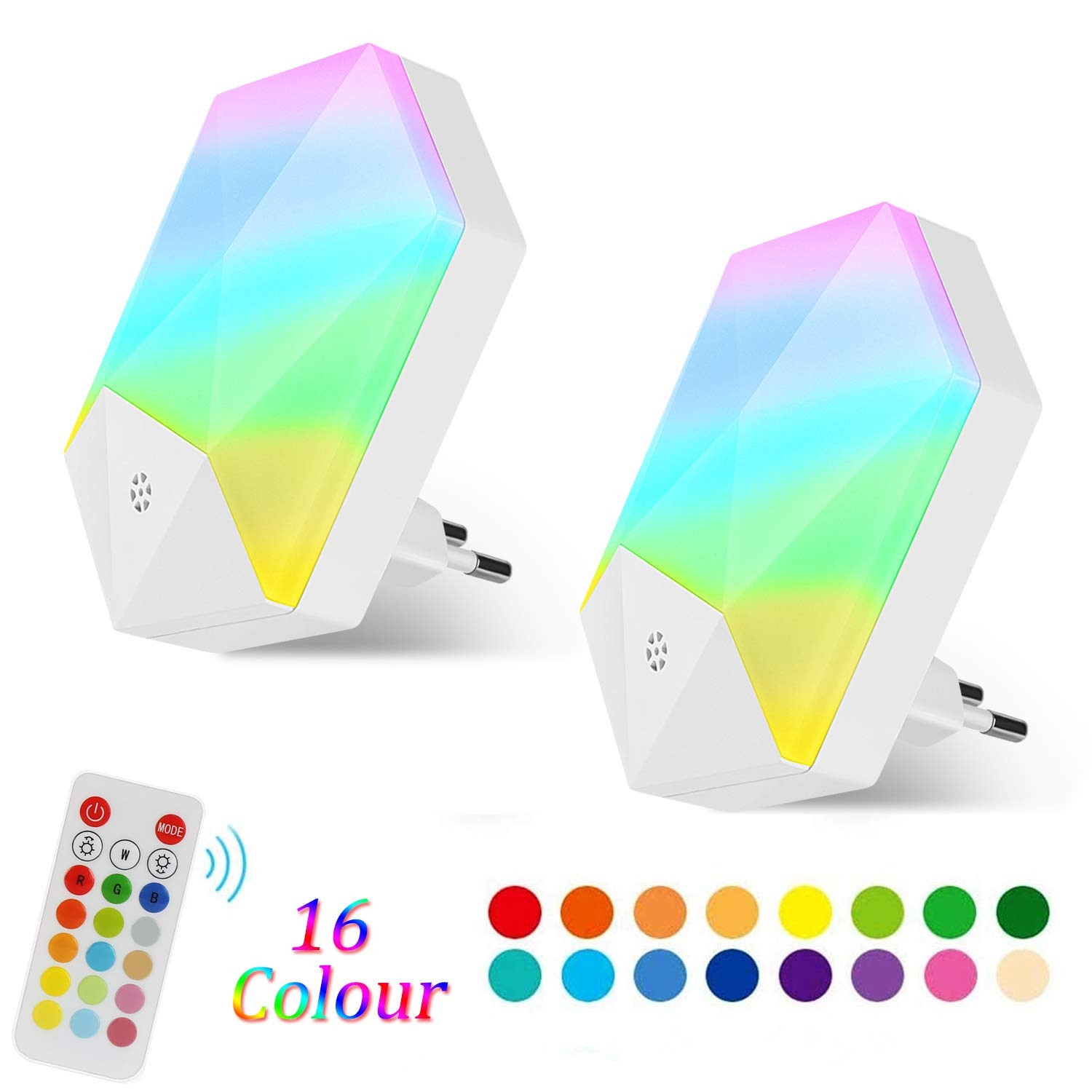 The new RGB remote control night light 16 color bright color intelligent dimmable baby room lighting atmosphere light