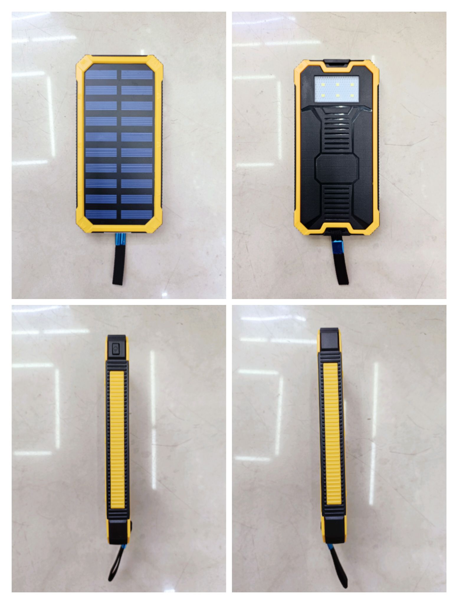Solar ultra-thin mobile power supply 20000mah with light charging bank full figure