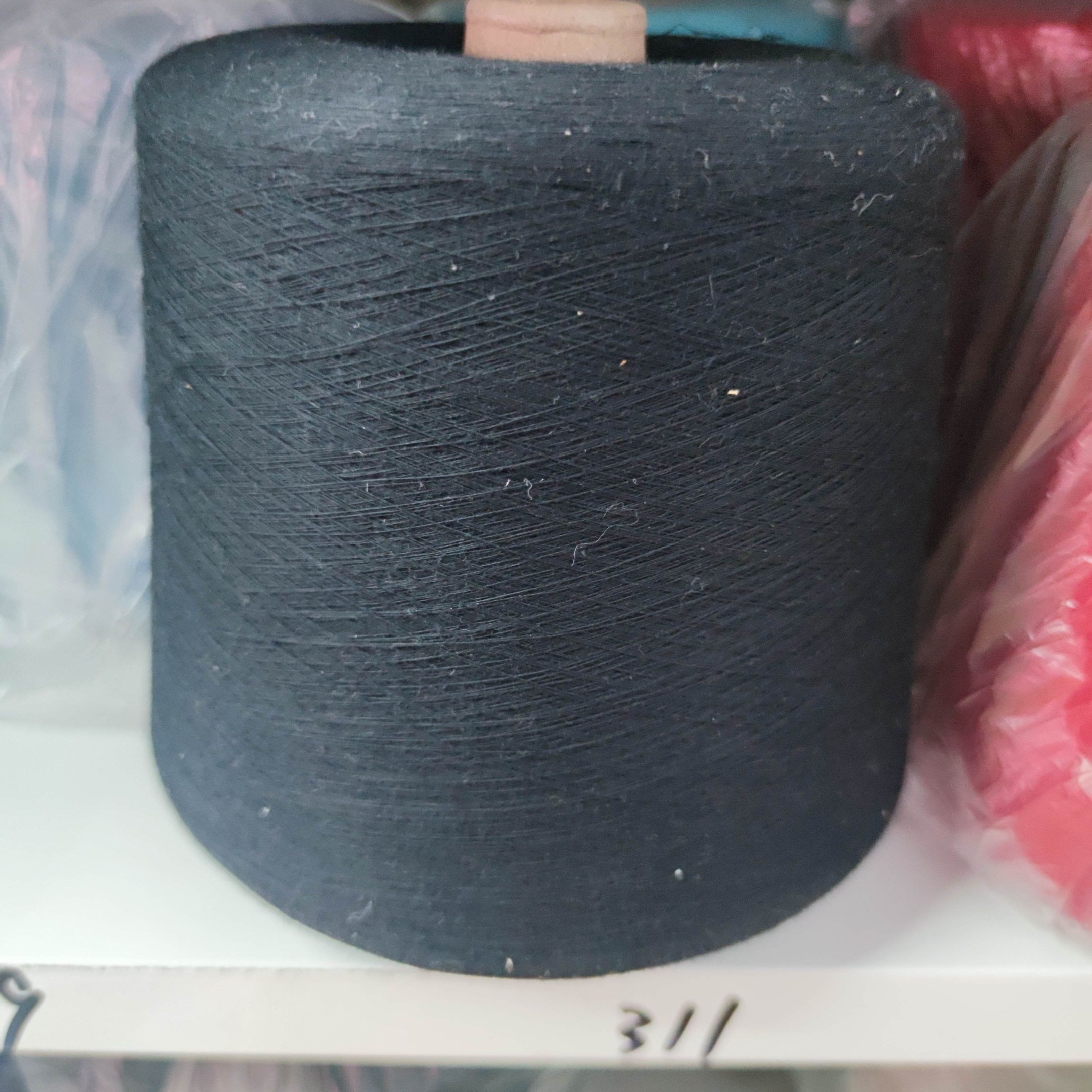 Fubon Textile All Cotton Imitation Yarn Pure Cotton Colored Cotton Yarn High Quality 21 32 Double Black