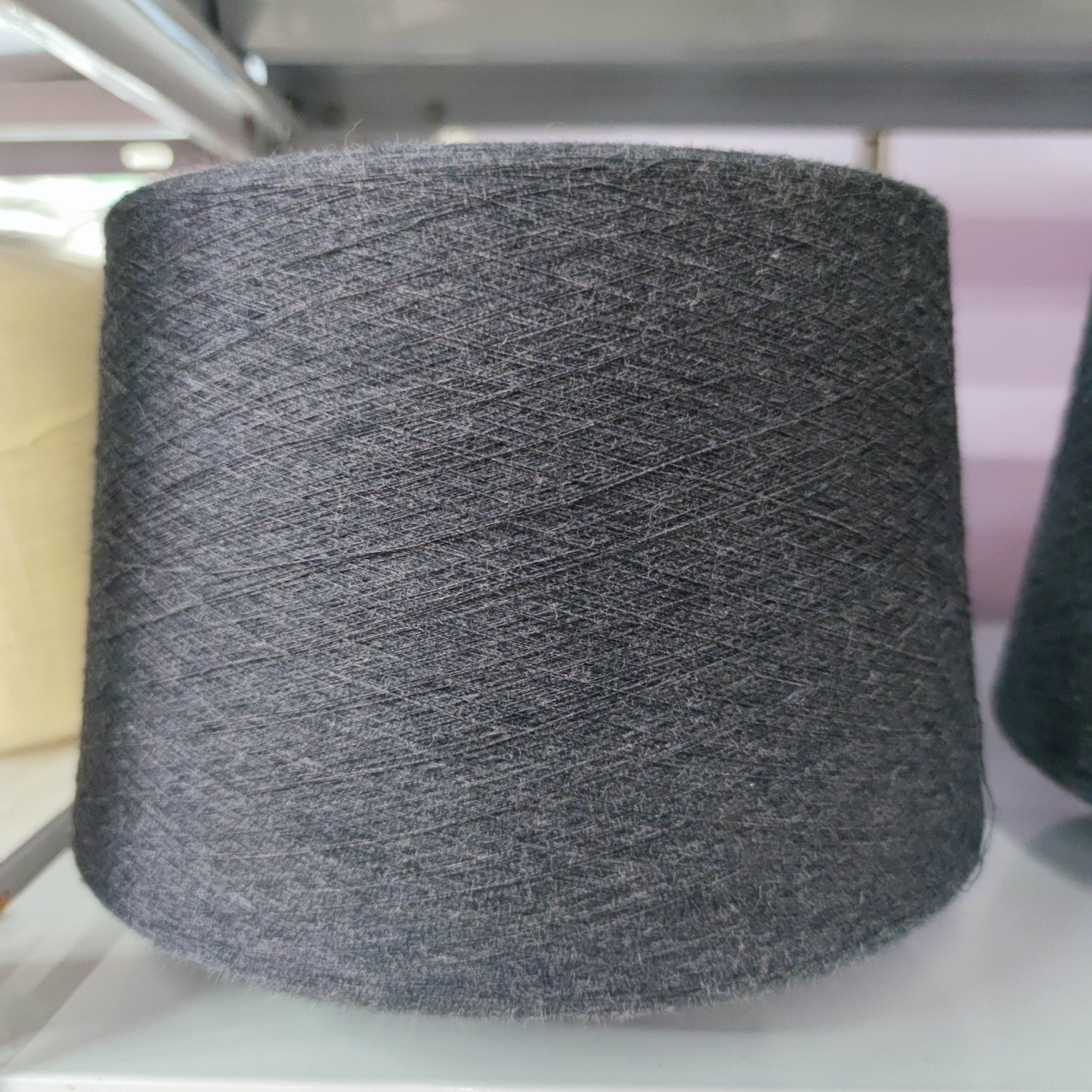 Fubon Textile All Cotton Imitation Yarn Pure Cotton Colored Cotton Yarn High Quality 21 32 Double Strand Dark Grey