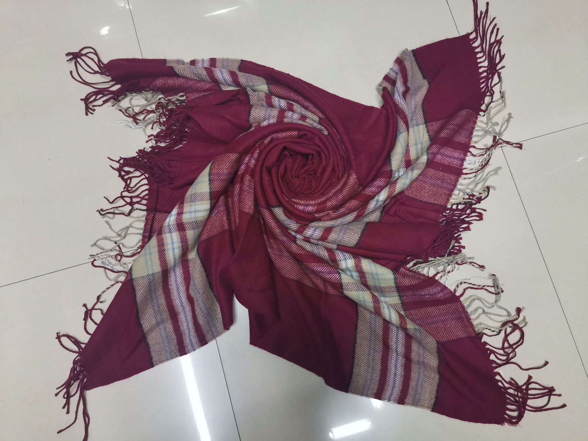 Wide Strip Square Purplish Red Specification drawing