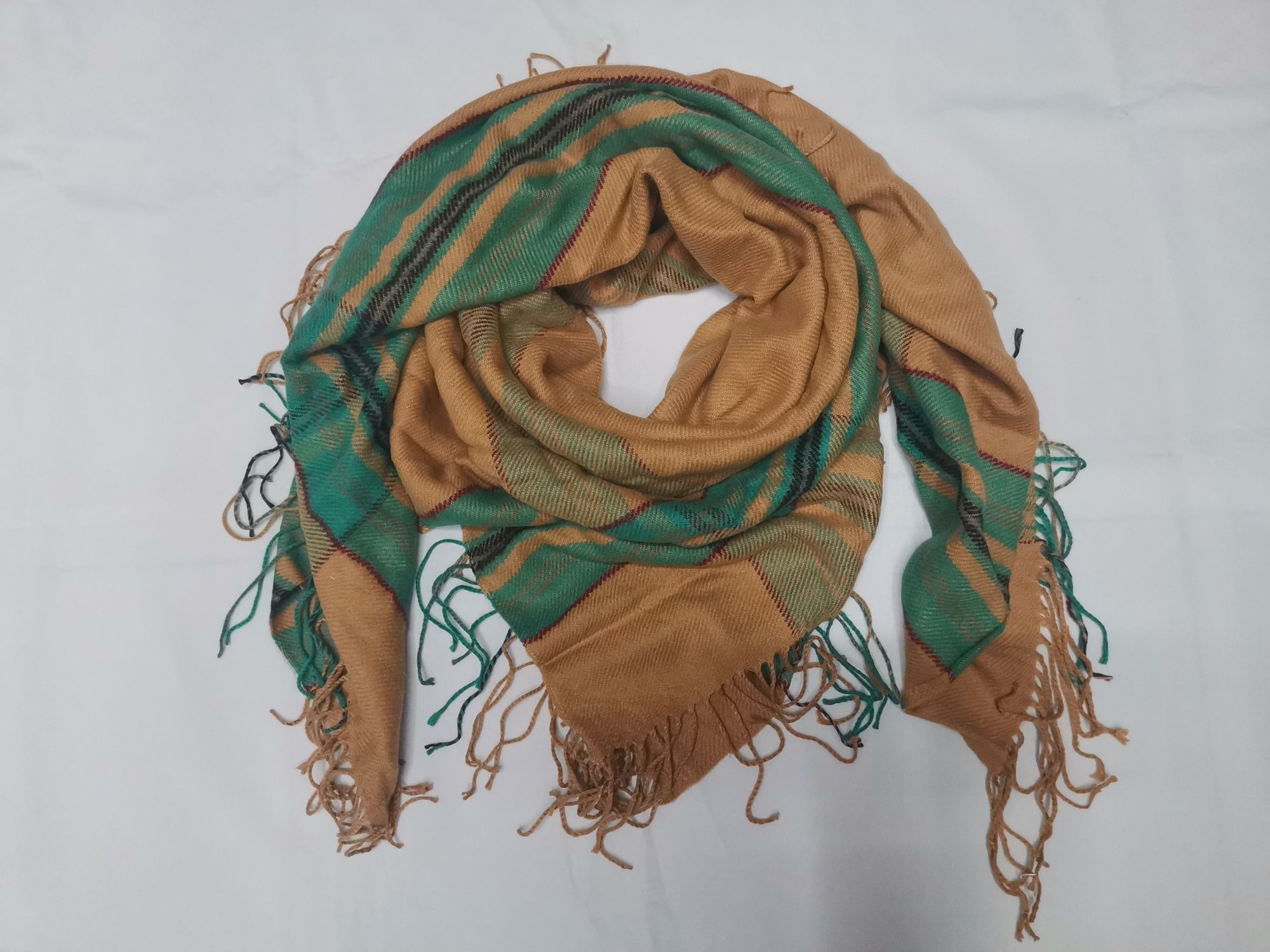 Wide Strip Square Camel Ten Army Green
