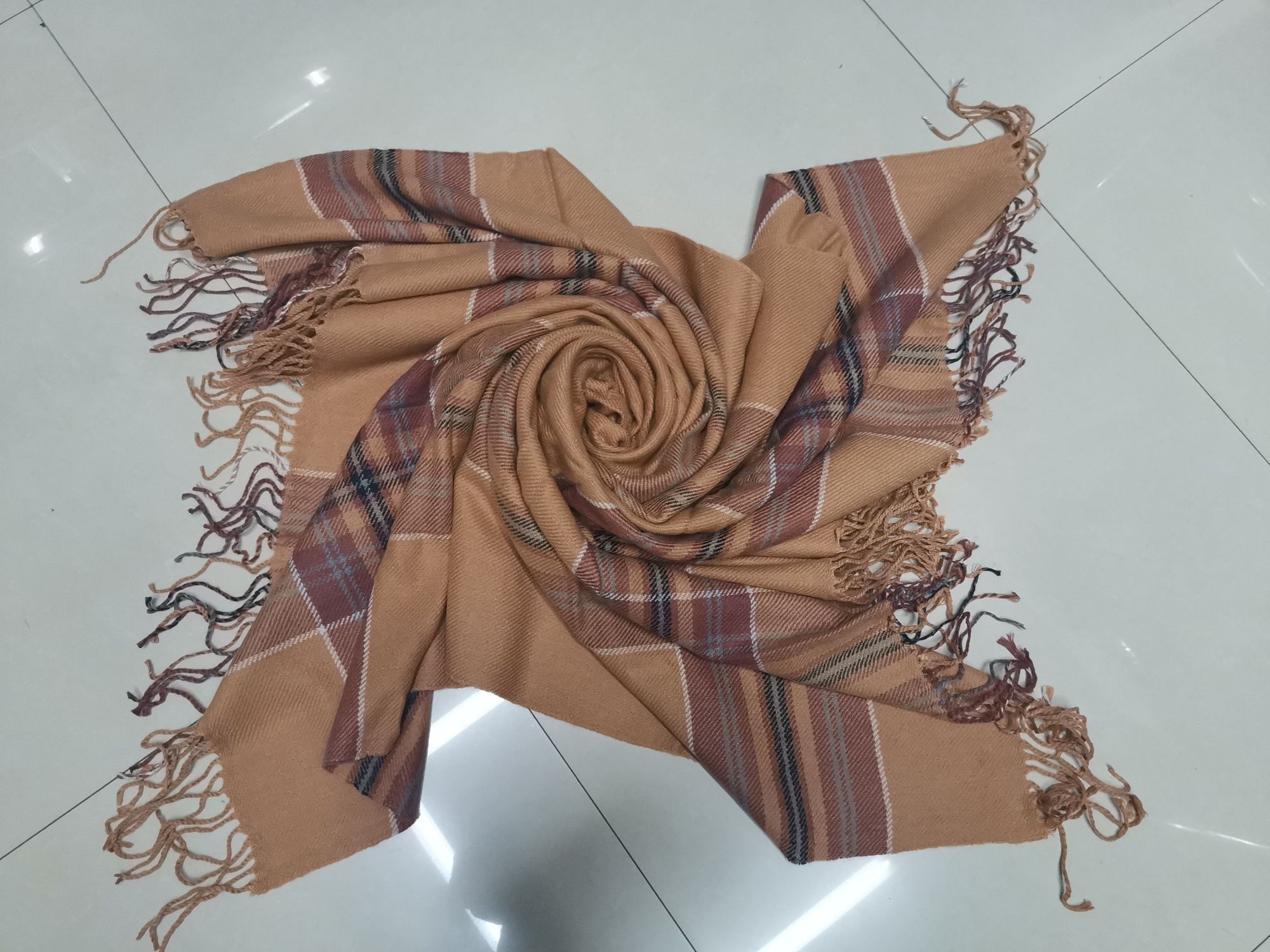 Wide Strip Square Camel Ten Brown Specification drawing