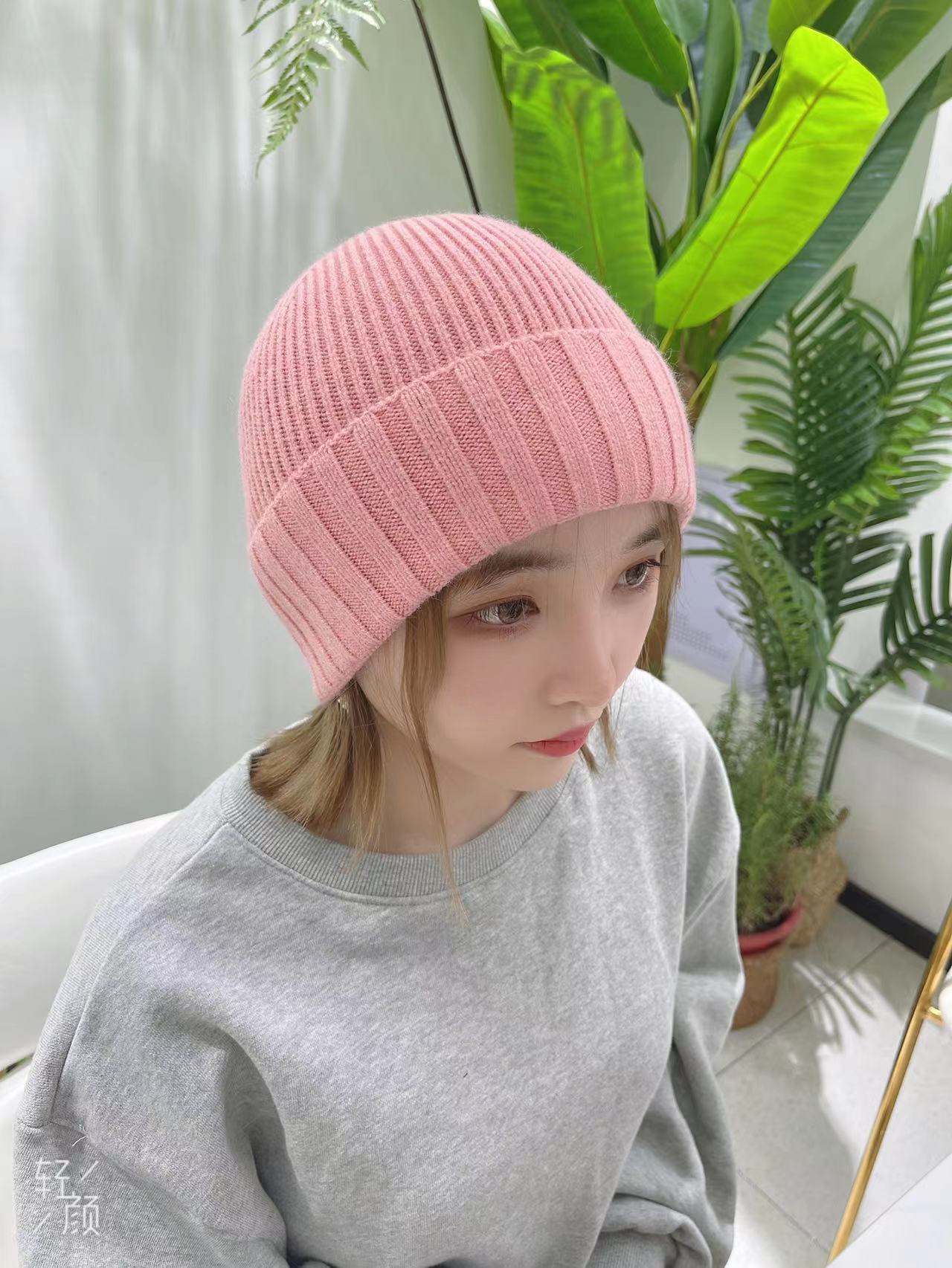 Pink hat knitted hat Zuo You hat industry fashion network red explosive style Li Jiaqi recommended warm and cold thumbnail