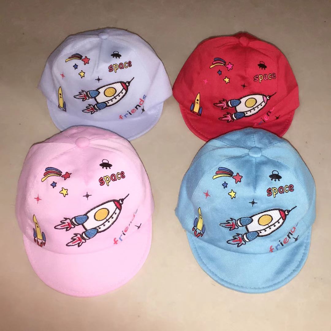 Children's Embroidered Baby Hat, Soft Brim Hat, Baby Hat