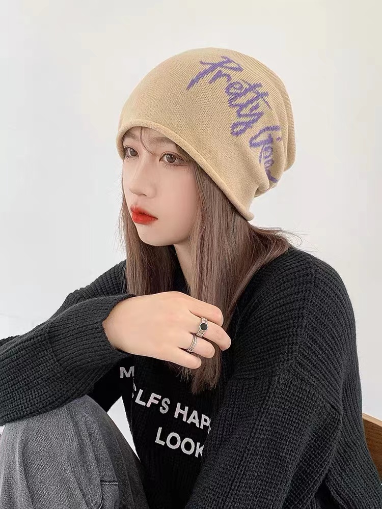 Letter hat knitting hat Zuo you hat industry fashion network red explosive style Li Jiaqi recommended warm and cold thumbnail