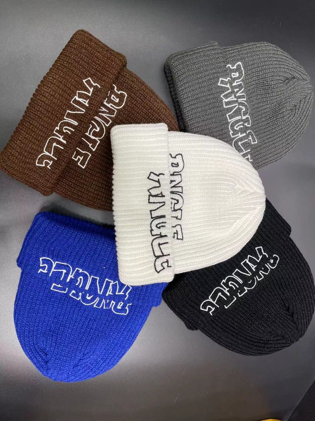 Printed letter hat knitting hat Zuo You hat industry fashion network red explosive style Li Jiaqi recommended warm and cold thumbnail