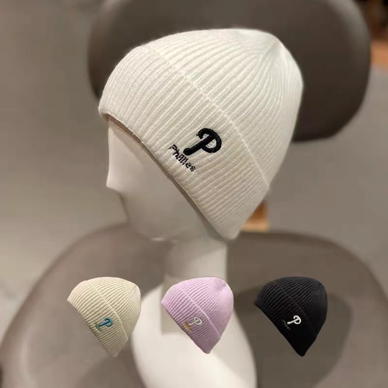 Letter P cold hat basin hat hat knitted hat Zuo you hat industry fashion network red explosive style Li Jiaqi recommended warm and cold thumbnail