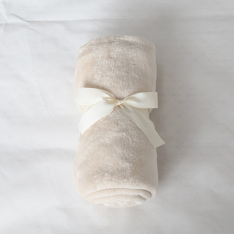Solid Color Flannel Blanket Office Nap Blanket Autumn/Winter Air Conditioning Blanket Knee Blanket Wholesale Specification drawing
