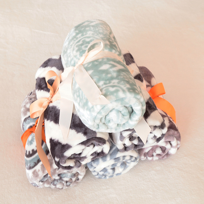 Office Flannel Blanket Printed Nap Air Conditioning Blanket Pet Gift Fleece Blanket