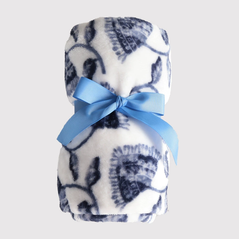 Office Flannel Blanket Printed Nap Air Conditioning Blanket Pet Gift Plush Lap Blanket