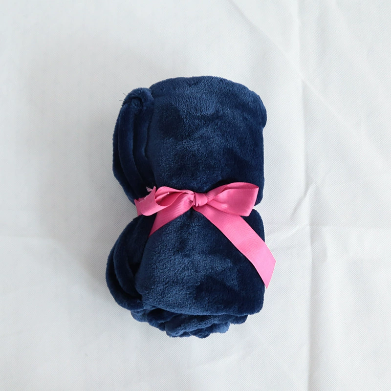 Solid Color Flannel Blanket Office Nap Blanket Autumn/Winter Air Conditioning Blanket Knee Blanket