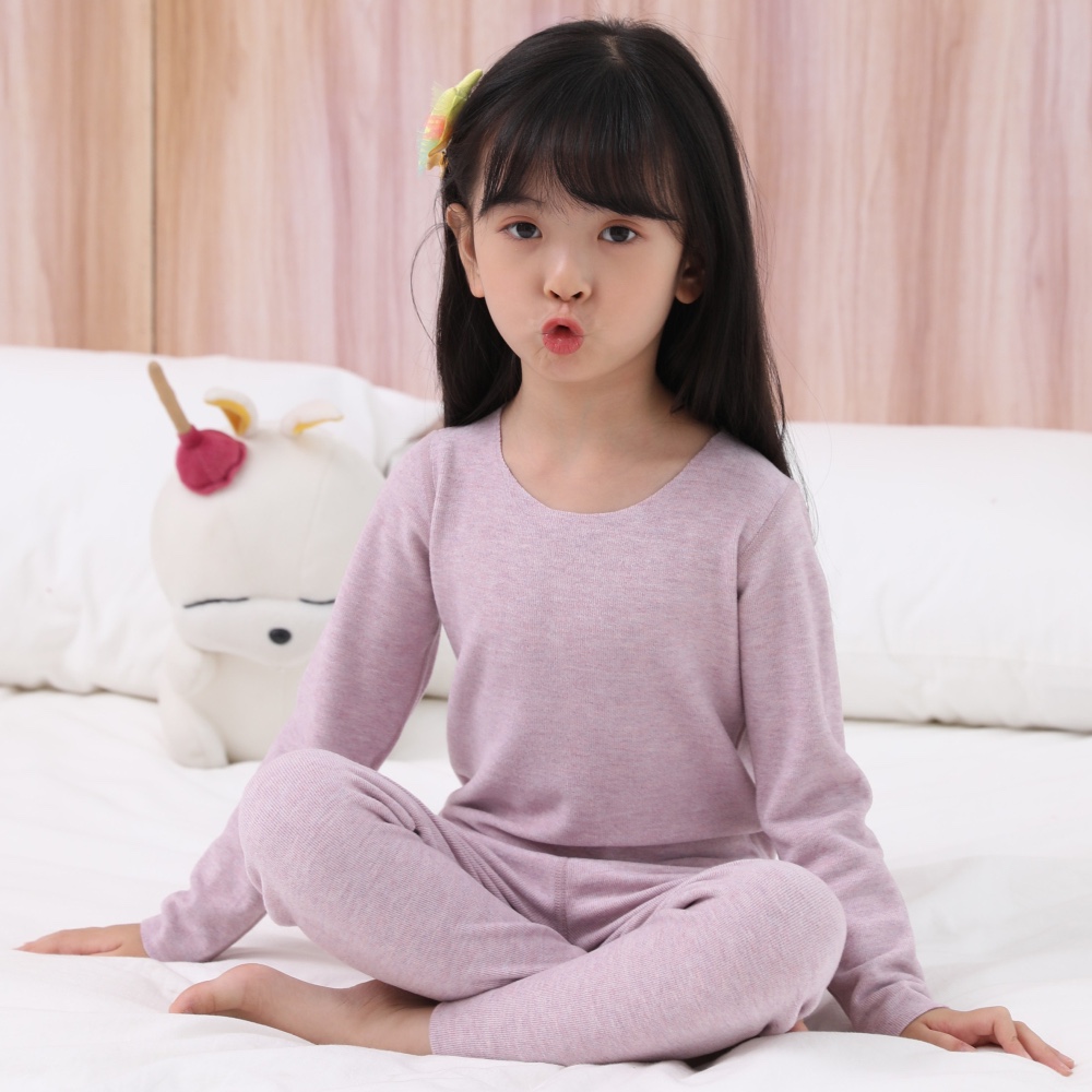 Derong Heating Children's Warm Underwear Set 3002 Autumn And Winter Thick Girls' Seamless Baby Long Johns