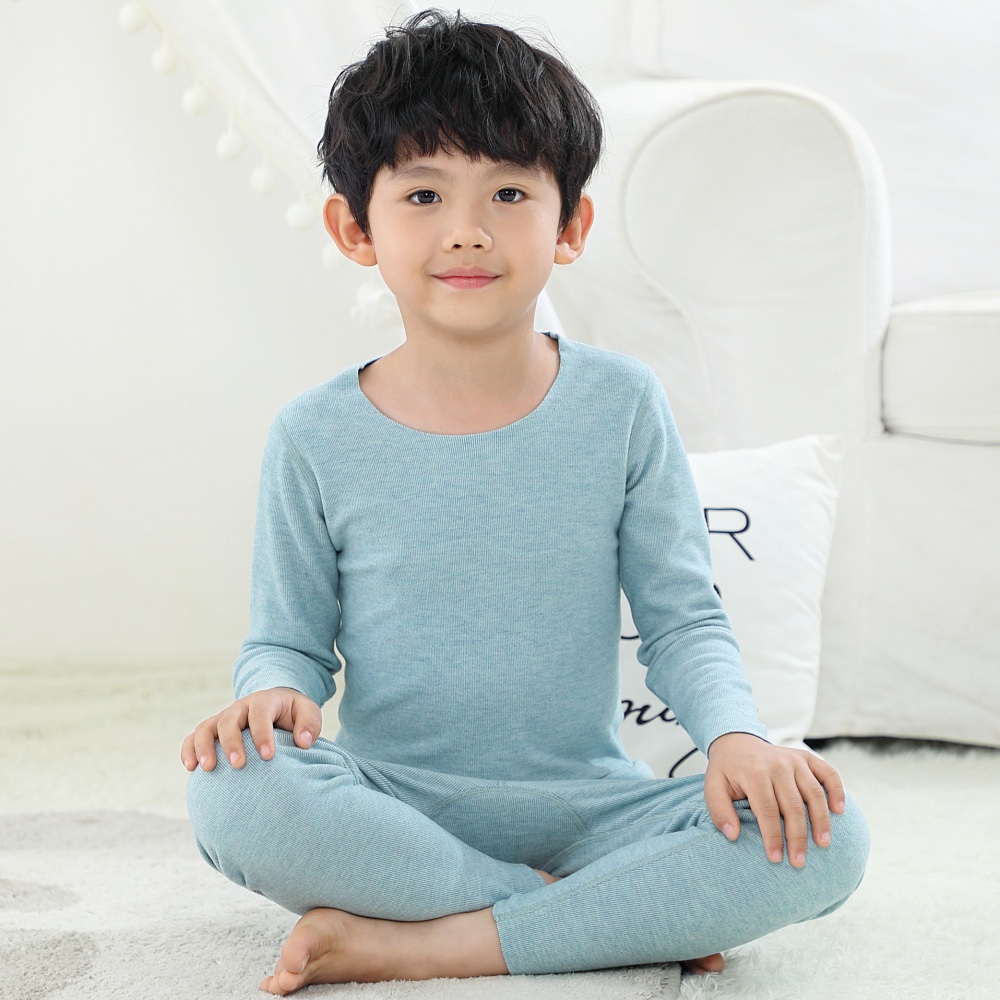 Derong Heating Children's Warm Underwear Set 3002 Autumn And Winter Thick Boy's Trackless Baby Long Johns