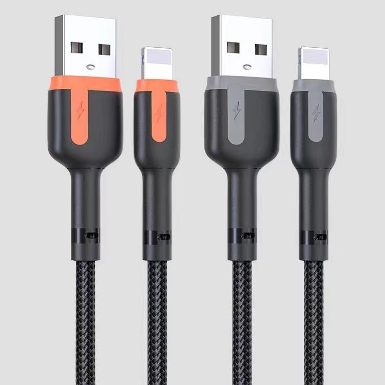 Data cable Mobile phone charging cable 120 copper quick charging data cable Type-C Android Apple quick charging cable USB charging cable 2.4