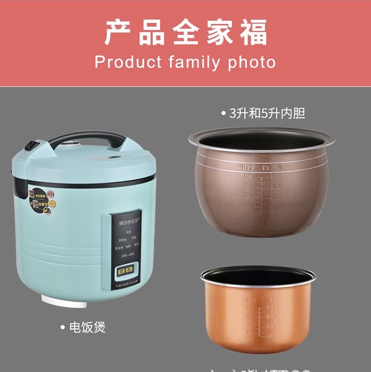 Car DC12V computer version electric cooker Electric rice cooker fried egg pot soup 2L large capacity 1-2 people