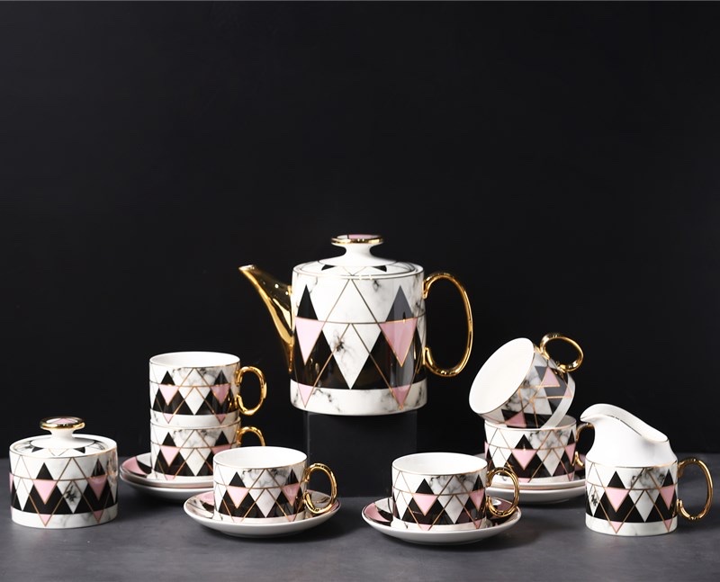 Ceramic Coffee Set 15 Head Modern Style Soft Outfit