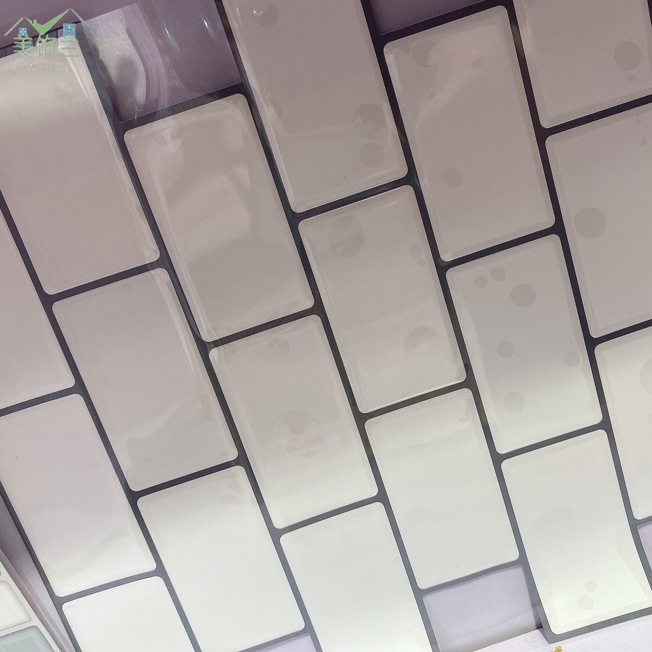 Imitation brick pattern three-dimensional glue tile stick background wall decoration kitchen oil pollution resistant high temperature bathroom wall modern thumbnail