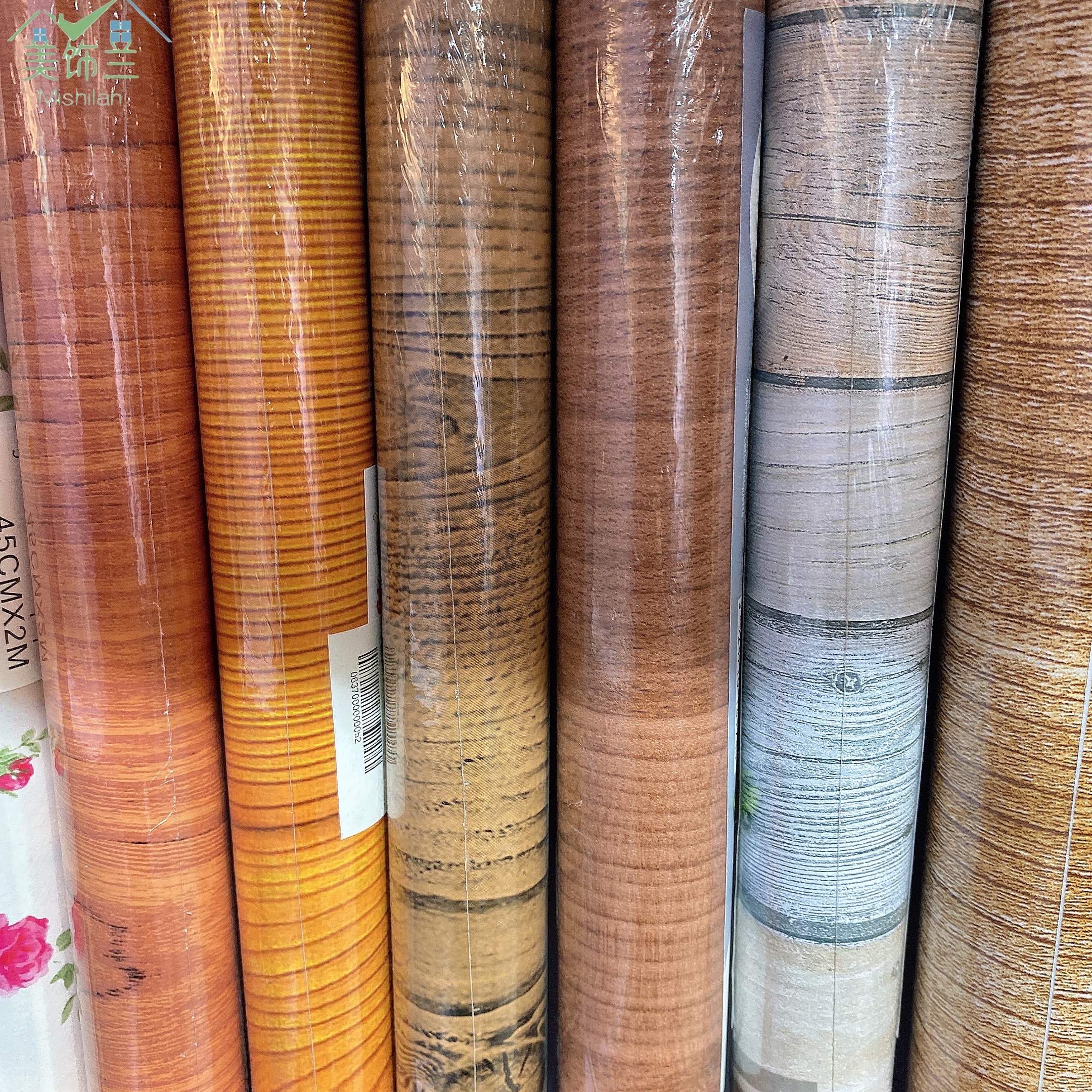 Wood grain sticker desktop sticker waterproof oil anti hot self-adhesive thick imitation wood table stick table furniture renovation sticker thumbnail