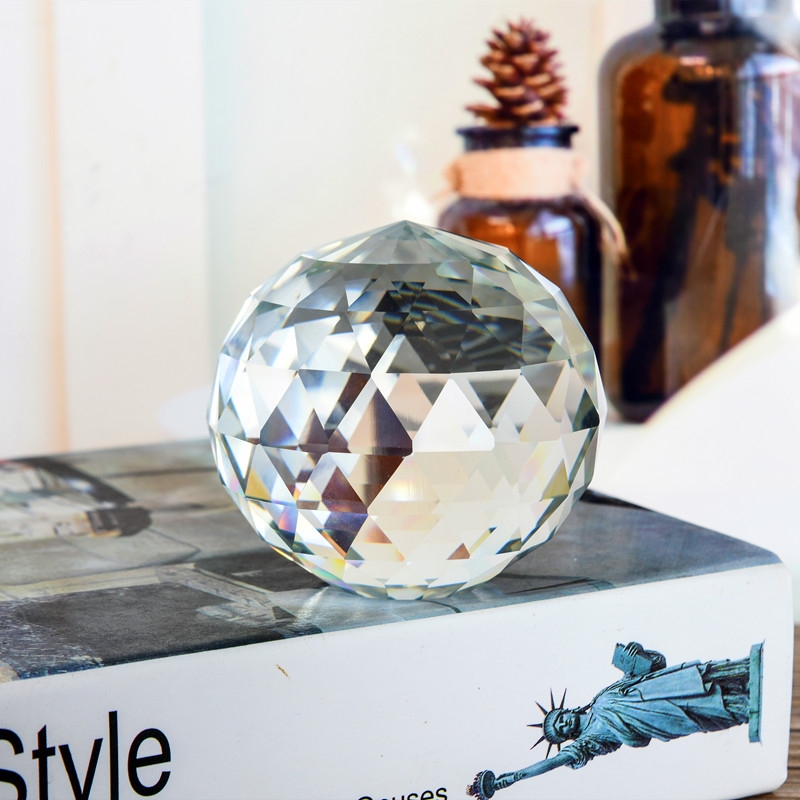 40mm crystal faceted ball, multi-faceted ball, flat-bottomed ball, nail art hand-held photo prop, decorative glass ball Specification drawing