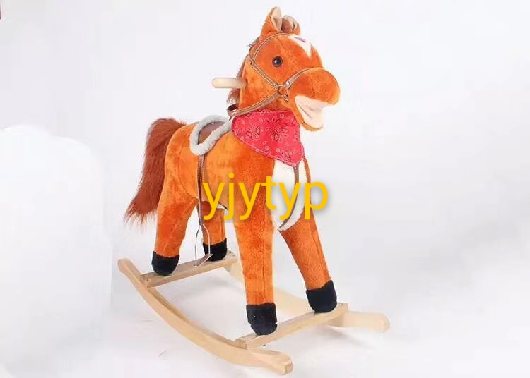 Yiwu good goods baby gift toy car plush medium size shake horse with music mouth move tail shake for 5-10 years old high quality low price quantity more price negotiable thumbnail