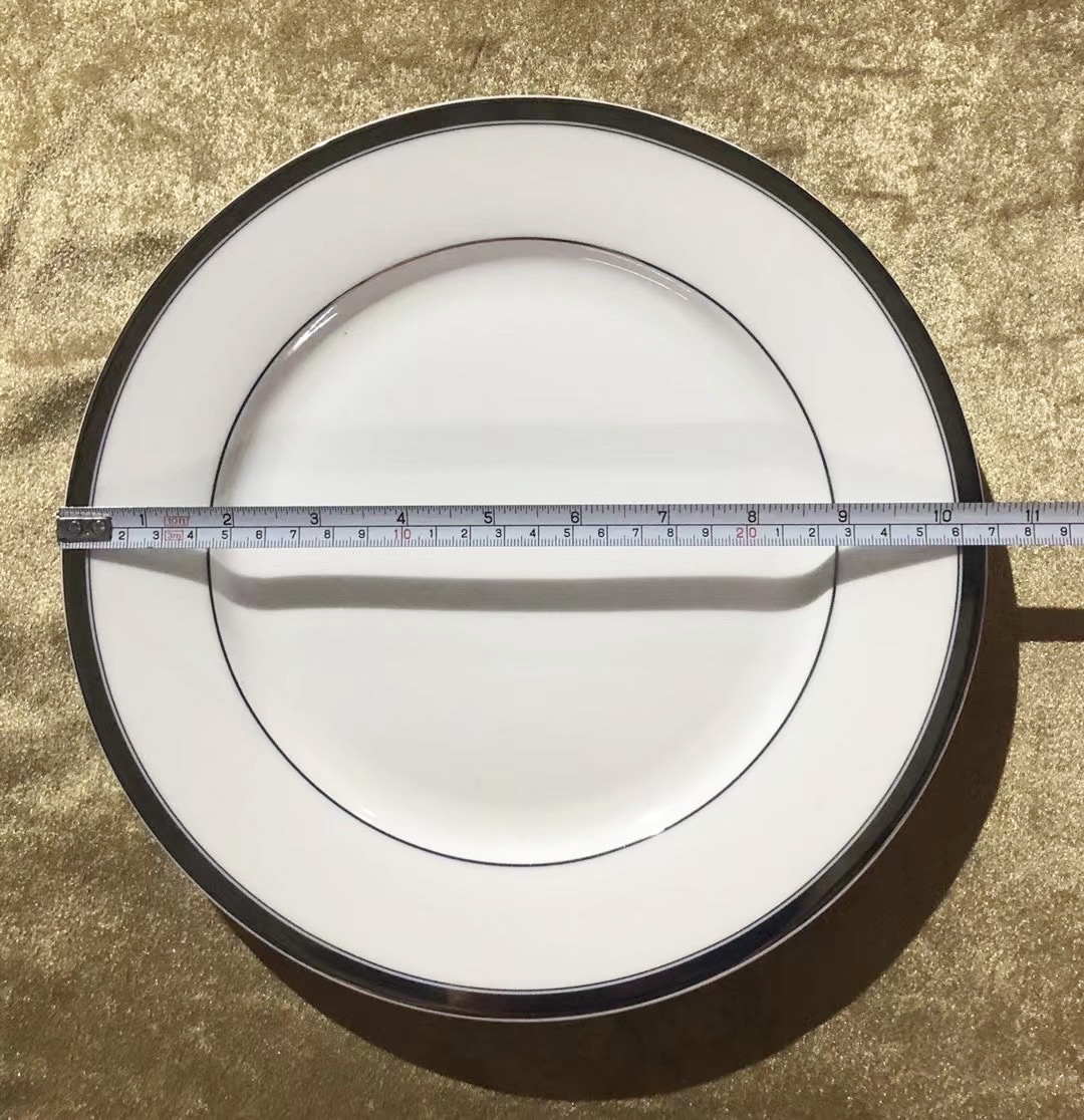 10.5-Inch Golden Bone China Ceramic Platter Item Picture
