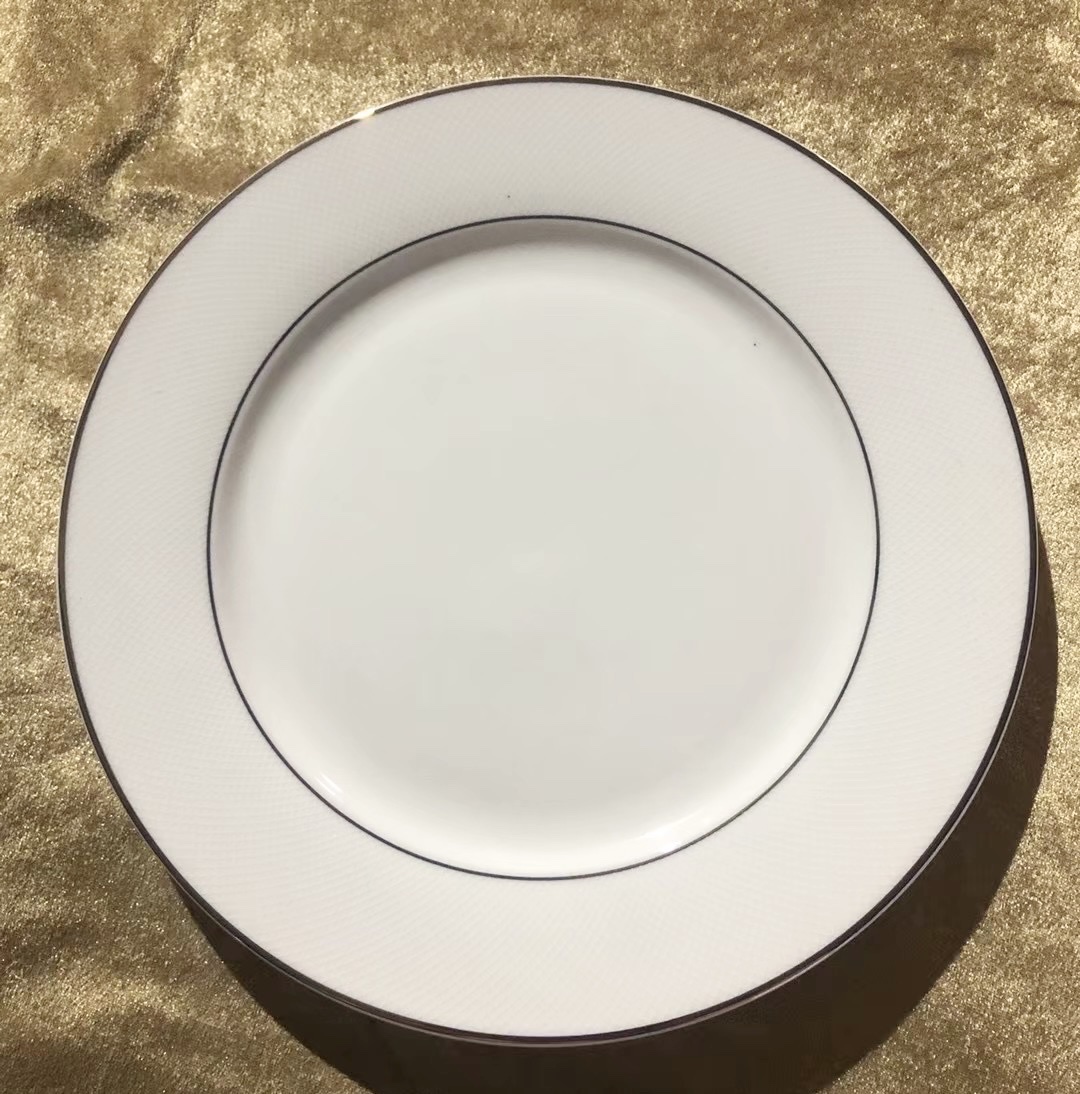 10.5-Inch Golden Bone China Ceramic Platter Specification drawing