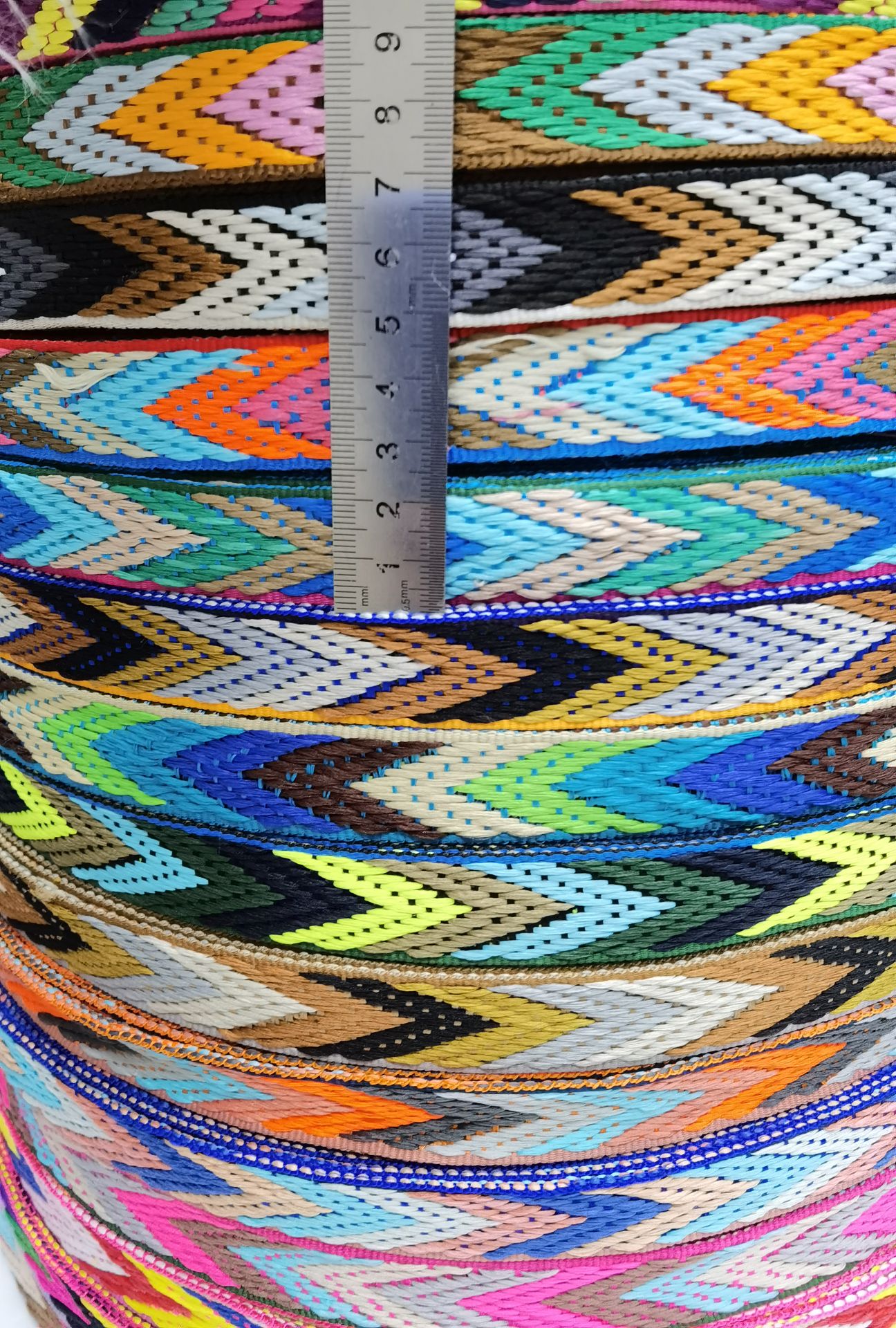 2Cm Polyester Intercolored Ribbon Accessories Bag Decoration Belt details Picture